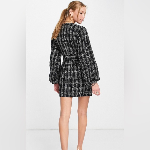 NWT Belted Boucle Mini Dress - Picture 3 of 4